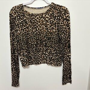 Animal print crop top